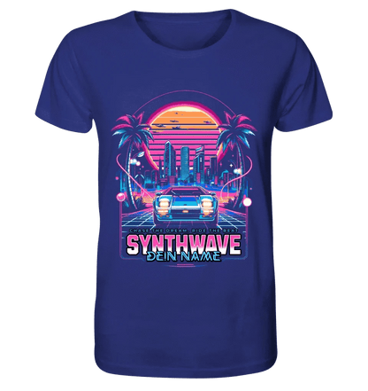 Dein Name • Synthwave • Retro • 80s • Cyberpunk • Unisex Premium T-Shirt XS-5XL aus Bio-Baumwolle für Damen & Herren • Exklusivdesign • personalisiert