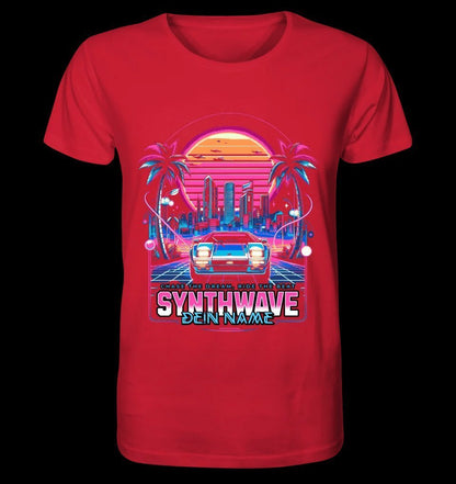 Dein Name • Synthwave • Retro • 80s • Cyberpunk • Unisex Premium T-Shirt XS-5XL aus Bio-Baumwolle für Damen & Herren • Exklusivdesign • personalisiert