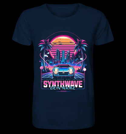 Dein Name • Synthwave • Retro • 80s • Cyberpunk • Unisex Premium T-Shirt XS-5XL aus Bio-Baumwolle für Damen & Herren • Exklusivdesign • personalisiert