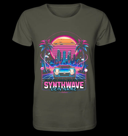 Dein Name • Synthwave • Retro • 80s • Cyberpunk • Unisex Premium T-Shirt XS-5XL aus Bio-Baumwolle für Damen & Herren • Exklusivdesign • personalisiert