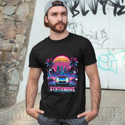 Dein Name • Synthwave • Retro • 80s • Cyberpunk • Unisex Premium T-Shirt XS-5XL aus Bio-Baumwolle für Damen & Herren • Exklusivdesign • personalisiert