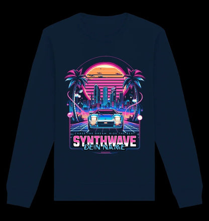 Dein Name • Synthwave • Retro • 80s • Cyberpunk • Unisex Sweatshirt Bio-Baumwolle in 4 Farben XS-3XL • personalisiert