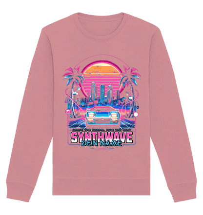 Dein Name • Synthwave • Retro • 80s • Cyberpunk • Unisex Sweatshirt Bio-Baumwolle in 4 Farben XS-3XL • personalisiert