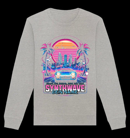 Dein Name • Synthwave • Retro • 80s • Cyberpunk • Unisex Sweatshirt Bio-Baumwolle in 4 Farben XS-3XL • personalisiert