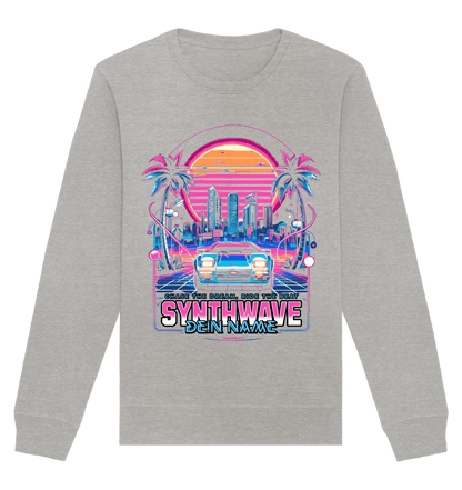 Dein Name • Synthwave • Retro • 80s • Cyberpunk • Unisex Sweatshirt Bio-Baumwolle in 4 Farben XS-3XL • personalisiert