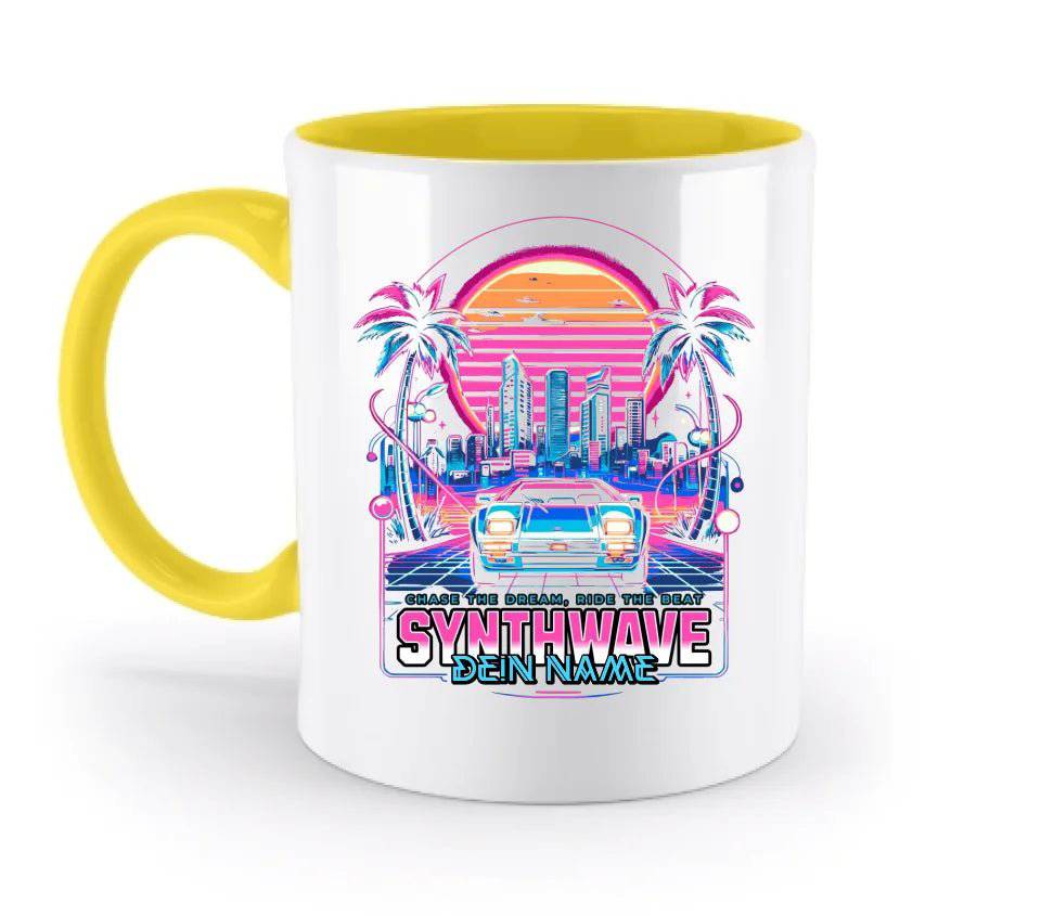 Dein Name • Synthwave • Retro • 80s • Cyberpunk • zweifarbige Tasse spülmaschinengeeignet • Exklusivdesign • personalisiert