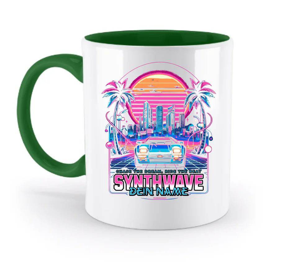 Dein Name • Synthwave • Retro • 80s • Cyberpunk • zweifarbige Tasse spülmaschinengeeignet • Exklusivdesign • personalisiert