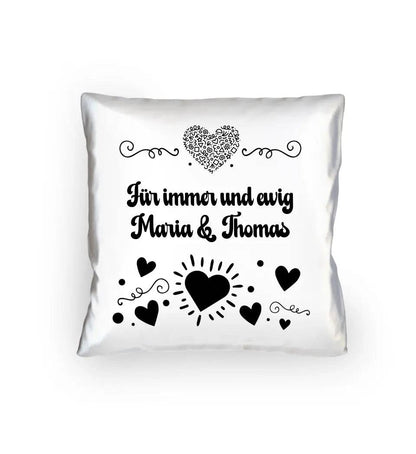 Dein e Wunschname n im LOVE DESIGN 3 - Kissen 40x40 cm - personalisierbar