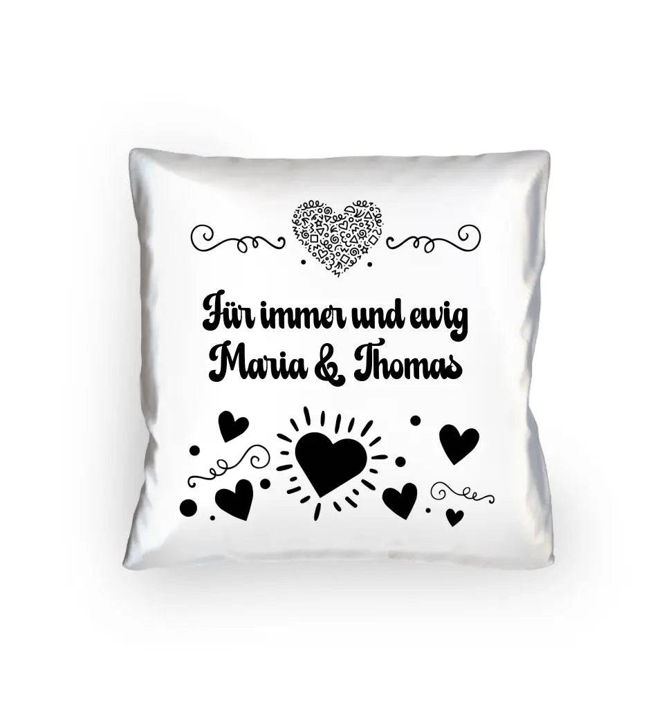 Dein e Wunschname n im LOVE DESIGN 3 - Kissen 40x40 cm - personalisierbar