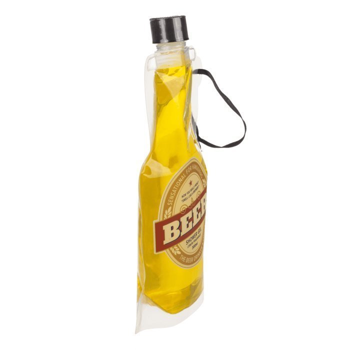 Duschgel mit Zitronenduft • Bier • Beer • ca. 300 ml im PET-Beutel • Scherzartikel • Wiederverwendbar