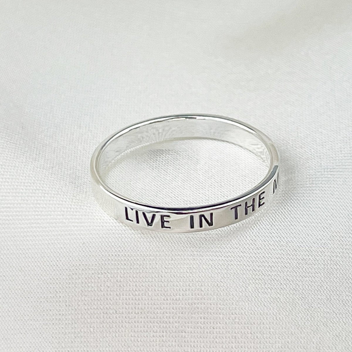 ENJOY LIFE Ring - 925 Sterling Silber Gravur Stempel Fingerring RG925-48