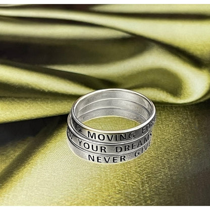 ENJOY LIFE Ring - 925 Sterling Silber Gravur Stempel Fingerring RG925-48