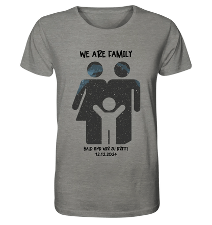 Echte Sternenkarte + Text • Kleine Familie • werdende Eltern • Unisex Premium T-Shirt XS-5XL aus Bio-Baumwolle für Damen & Herren • Exklusivdesign • personalisiert