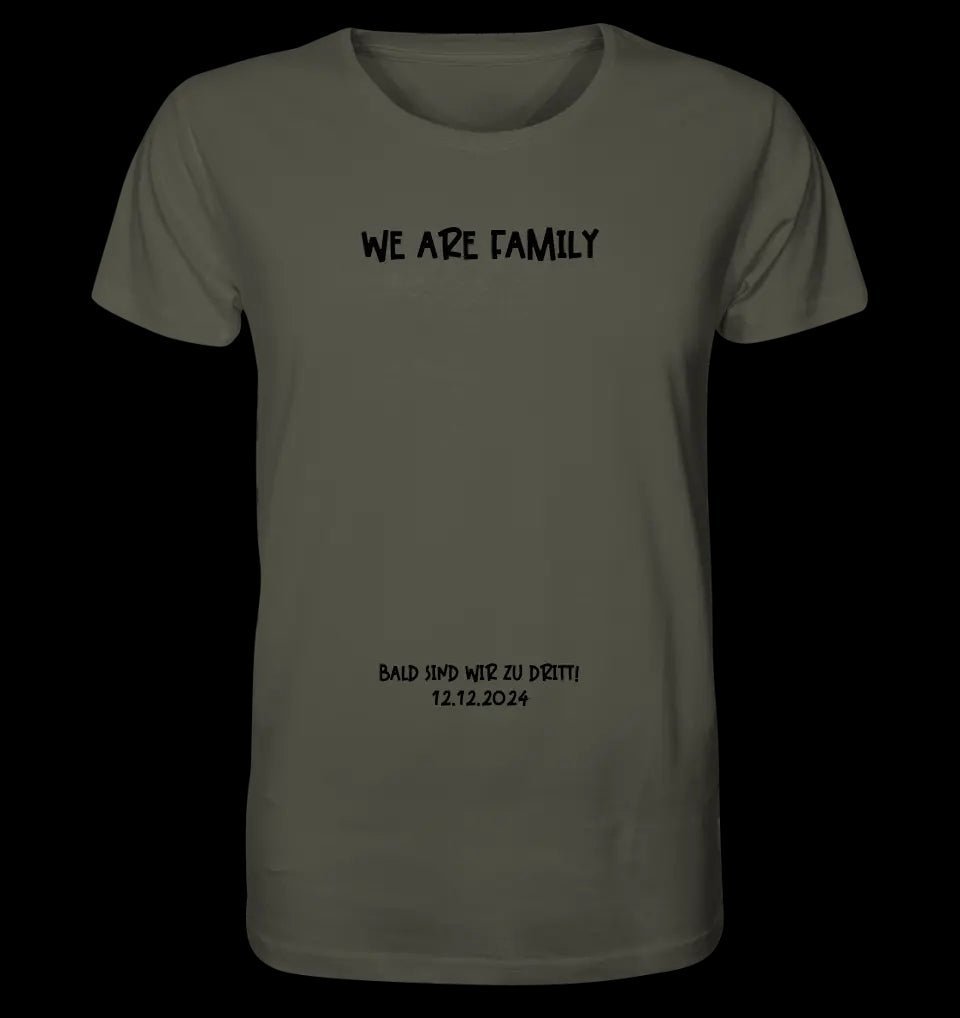 Echte Sternenkarte + Text • Kleine Familie • werdende Eltern • Unisex Premium T-Shirt XS-5XL aus Bio-Baumwolle für Damen & Herren • Exklusivdesign • personalisiert