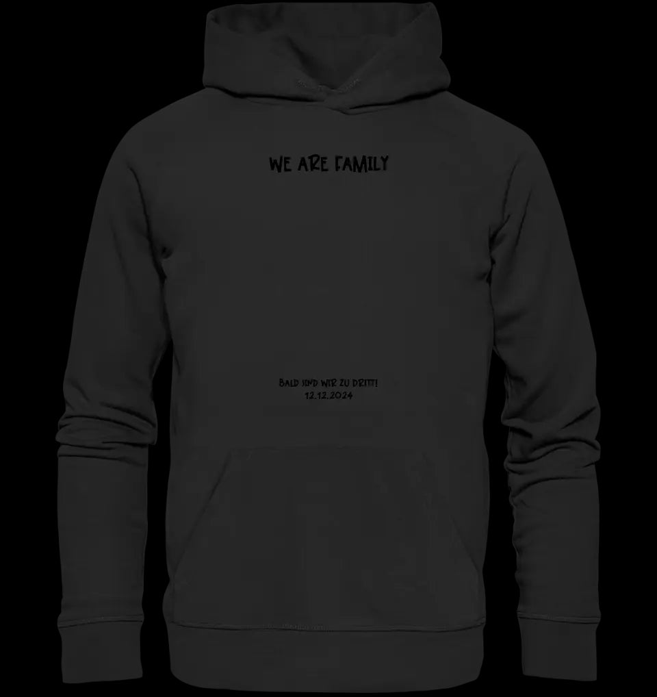 Echte Sternenkarte + Text • Kleine Familie • werdende Eltern • Unisex Premium Hoodie XS-5XL aus Bio-Baumwolle für Damen & Herren • Exklusivdesign • personalisiert