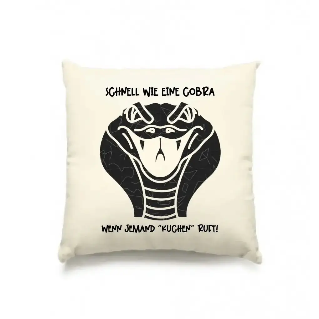 Echte Sternenkarte als Cobra + Text • Kissen 40x40 cm • personalisiert