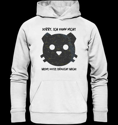 Echte Sternenkarte als Katze + Text • Unisex Premium Hoodie XS-5XL aus Bio-Baumwolle für Damen & Herren • Exklusivdesign • personalisiert