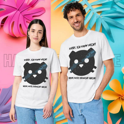 Echte Sternenkarte als Katze + Text • Unisex Premium T-Shirt XS-5XL aus Bio-Baumwolle für Damen & Herren • Exklusivdesign • personalisiert