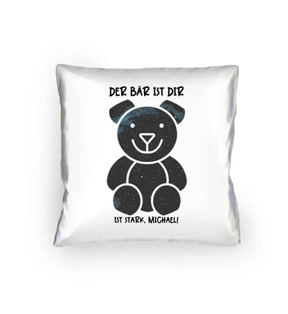 Echte Sternenkarte als Teddybär + Text • Kissen 40x40 cm • personalisiert