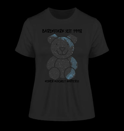 Echte Sternenkarte als Teddybär + Text • Ladies Premium T-Shirt XS-2XL aus Bio-Baumwolle für Damen • Exklusivdesign • personalisiert