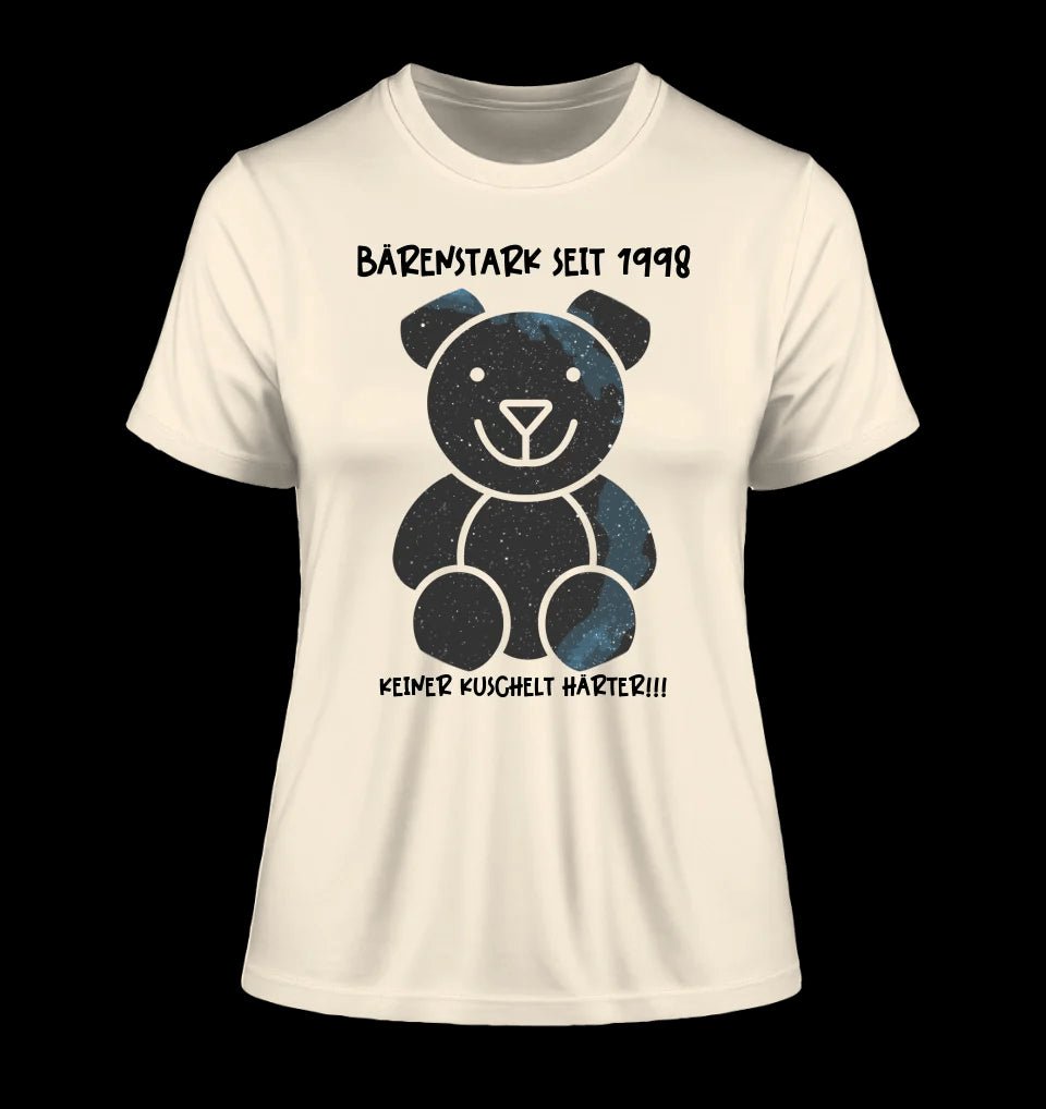 Echte Sternenkarte als Teddybär + Text • Ladies Premium T-Shirt XS-2XL aus Bio-Baumwolle für Damen • Exklusivdesign • personalisiert