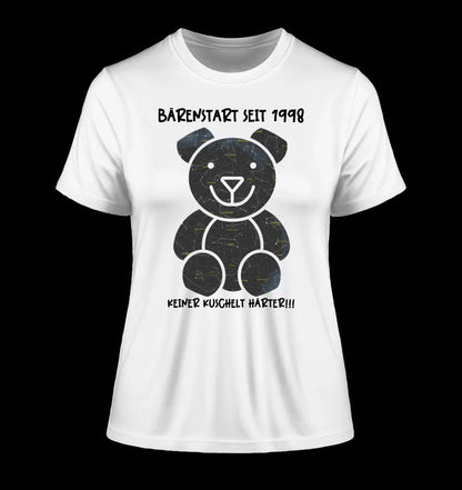 Echte Sternenkarte als Teddybär + Text • Ladies Premium T-Shirt XS-2XL aus Bio-Baumwolle für Damen • Exklusivdesign • personalisiert