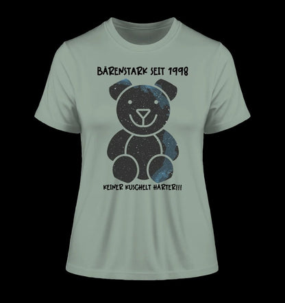 Echte Sternenkarte als Teddybär + Text • Ladies Premium T-Shirt XS-2XL aus Bio-Baumwolle für Damen • Exklusivdesign • personalisiert