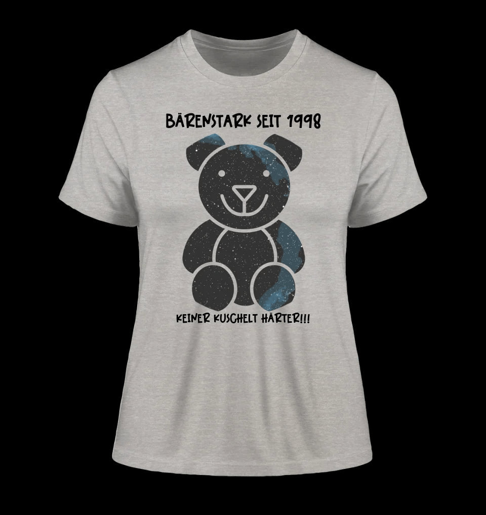 Echte Sternenkarte als Teddybär + Text • Ladies Premium T-Shirt XS-2XL aus Bio-Baumwolle für Damen • Exklusivdesign • personalisiert