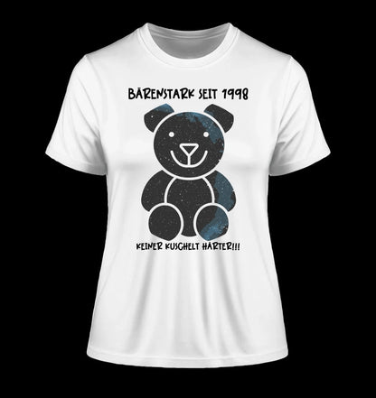 Echte Sternenkarte als Teddybär + Text • Ladies Premium T-Shirt XS-2XL aus Bio-Baumwolle für Damen • Exklusivdesign • personalisiert