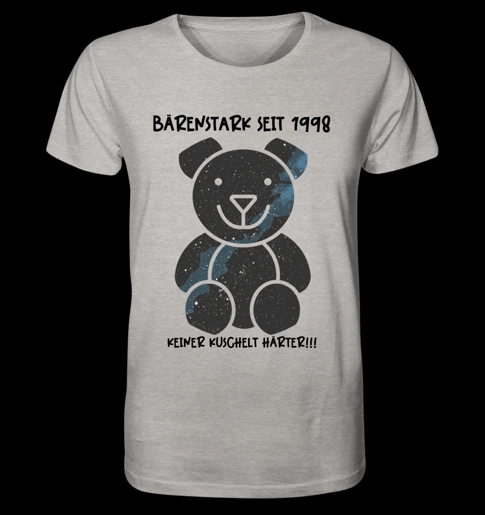 Echte Sternenkarte als Teddybär + Text • Unisex Premium T-Shirt XS-5XL aus Bio-Baumwolle für Damen & Herren • Exklusivdesign • personalisiert