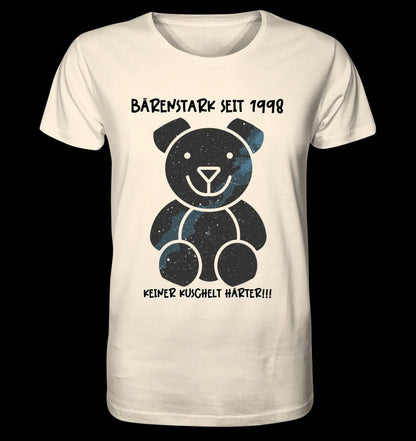 Echte Sternenkarte als Teddybär + Text • Unisex Premium T-Shirt XS-5XL aus Bio-Baumwolle für Damen & Herren • Exklusivdesign • personalisiert