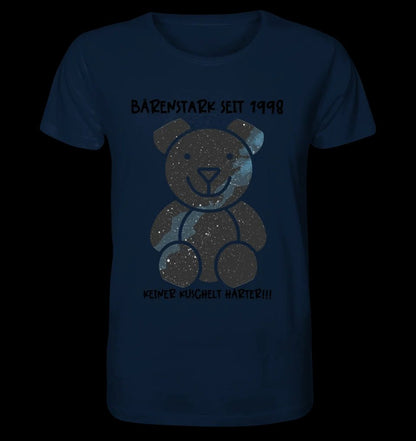 Echte Sternenkarte als Teddybär + Text • Unisex Premium T-Shirt XS-5XL aus Bio-Baumwolle für Damen & Herren • Exklusivdesign • personalisiert