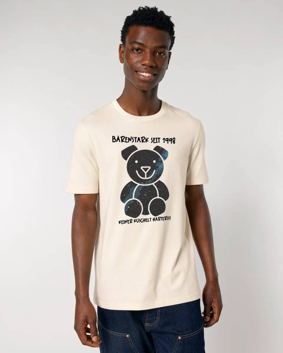 Echte Sternenkarte als Teddybär + Text • Unisex Premium T-Shirt XS-5XL aus Bio-Baumwolle für Damen & Herren • Exklusivdesign • personalisiert