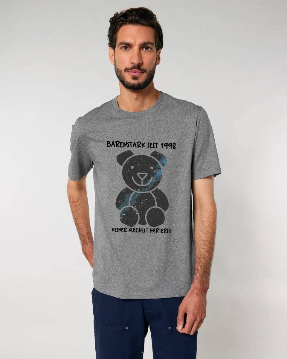 Echte Sternenkarte als Teddybär + Text • Unisex Premium T-Shirt XS-5XL aus Bio-Baumwolle für Damen & Herren • Exklusivdesign • personalisiert