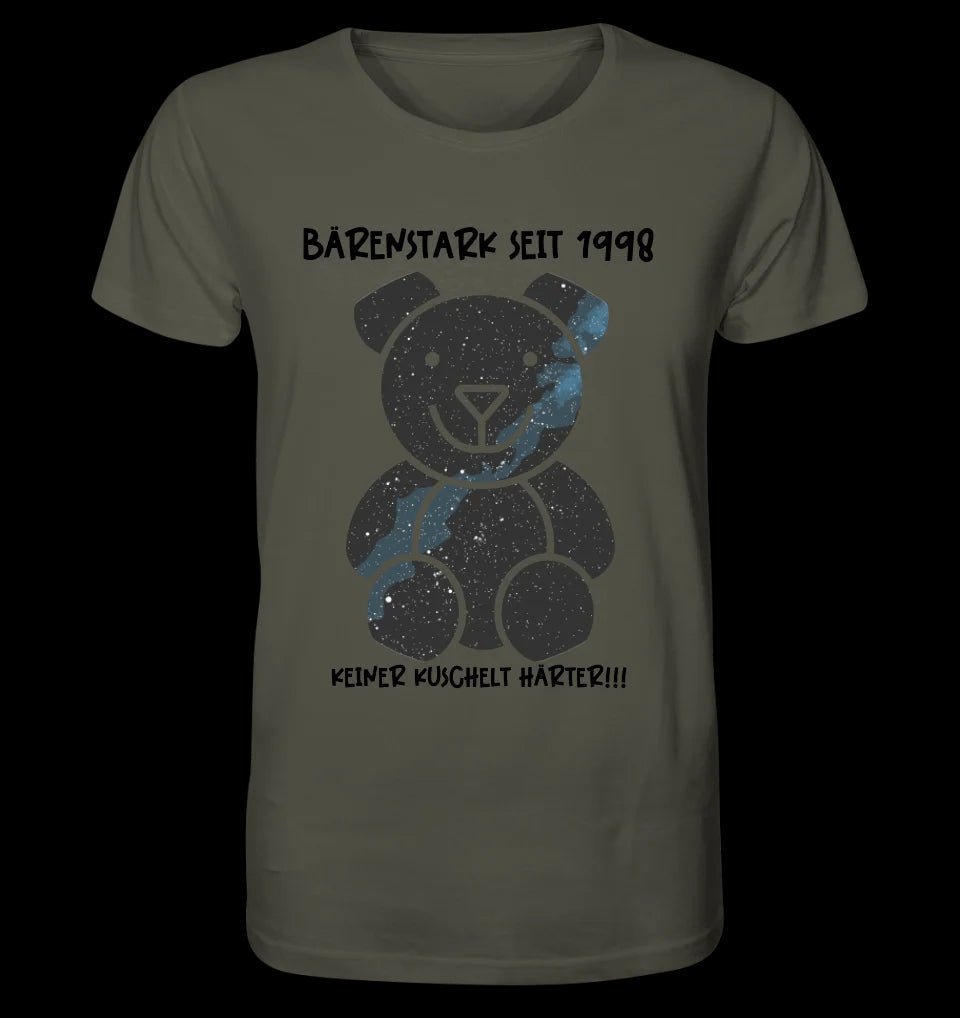 Echte Sternenkarte als Teddybär + Text • Unisex Premium T-Shirt XS-5XL aus Bio-Baumwolle für Damen & Herren • Exklusivdesign • personalisiert