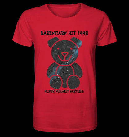 Echte Sternenkarte als Teddybär + Text • Unisex Premium T-Shirt XS-5XL aus Bio-Baumwolle für Damen & Herren • Exklusivdesign • personalisiert