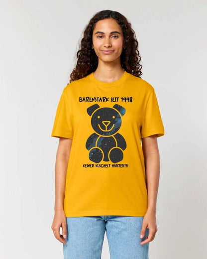 Echte Sternenkarte als Teddybär + Text • Unisex Premium T-Shirt XS-5XL aus Bio-Baumwolle für Damen & Herren • Exklusivdesign • personalisiert