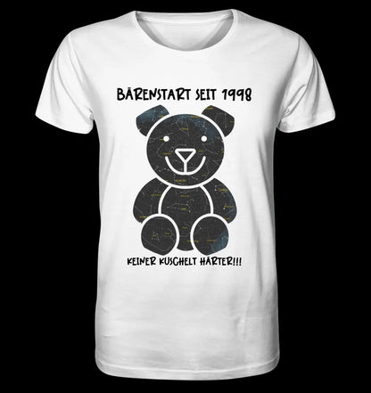 Echte Sternenkarte als Teddybär + Text • Unisex Premium T-Shirt XS-5XL aus Bio-Baumwolle für Damen & Herren • Exklusivdesign • personalisiert