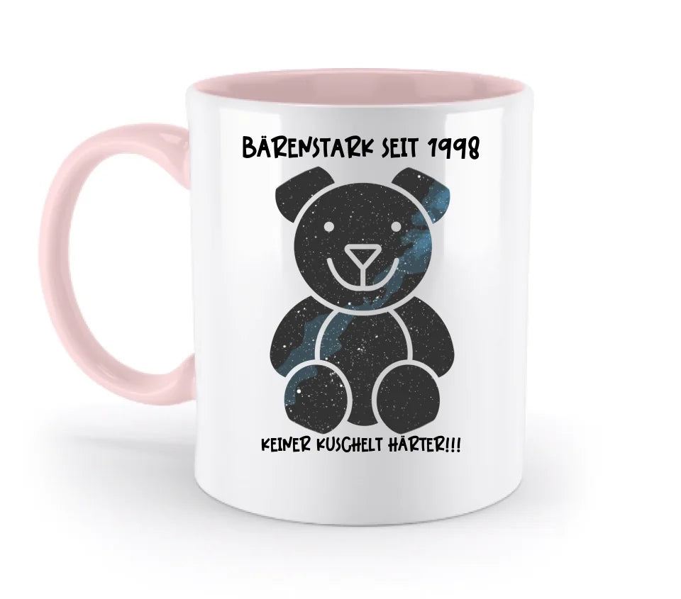 Echte Sternenkarte als Teddybär + Text • zweifarbige Tasse • Exklusivdesign • personalisiert