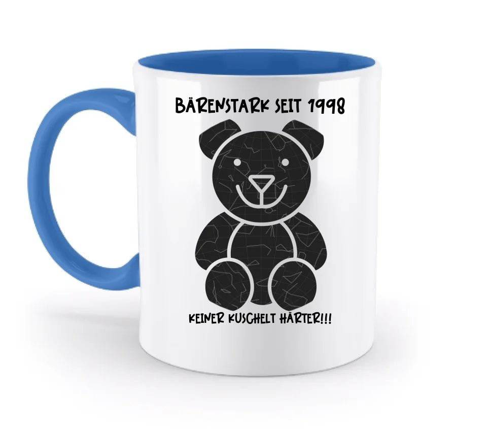 Echte Sternenkarte als Teddybär + Text • zweifarbige Tasse • Exklusivdesign • personalisiert