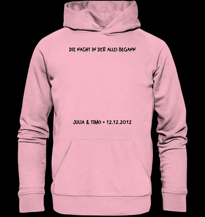 Echte Sternenkarte mit Ort/Zeit und deinem Text • Unisex Premium Hoodie XS-5XL aus Bio-Baumwolle für Damen & Herren • Exklusivdesign • personalisiert