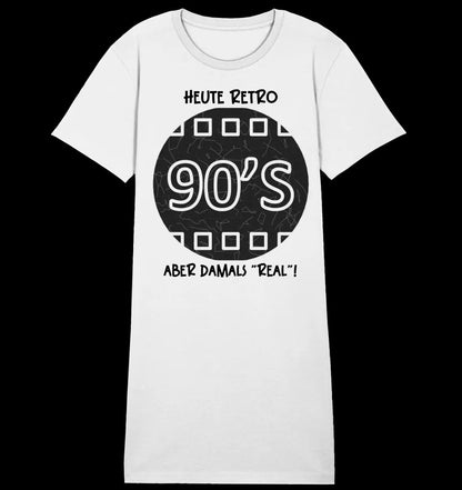 Echte Sternkarte 90s + Text • Ladies Premium T-Shirt Kleid aus Bio-Baumwolle S-2XL • Exklusivdesign • personalisiert