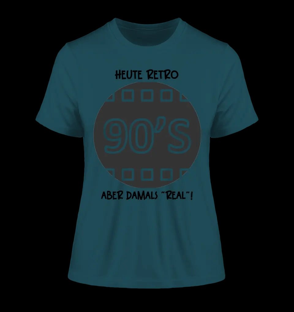 Echte Sternkarte 90s + Text • Ladies Premium T-Shirt XS-2XL aus Bio-Baumwolle für Damen • Exklusivdesign • personalisiert