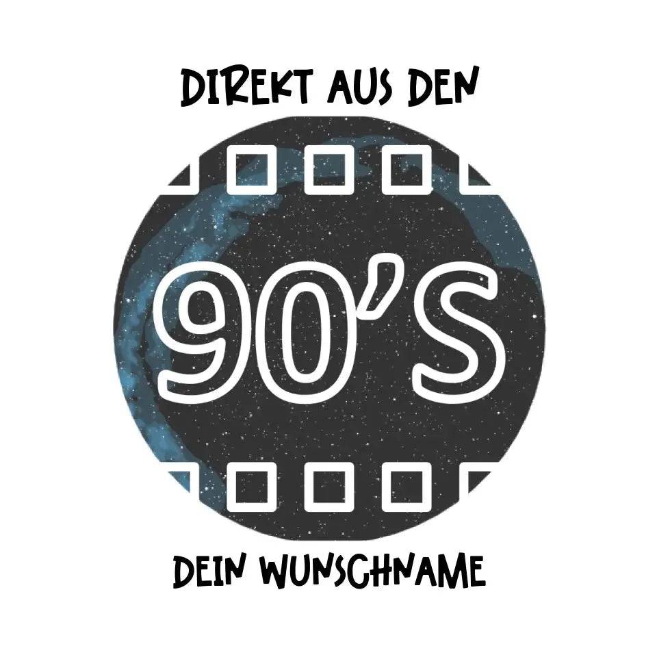 Echte Sternkarte 90s + Text • STICKER 20x20cm Aufkleber • personalisiert