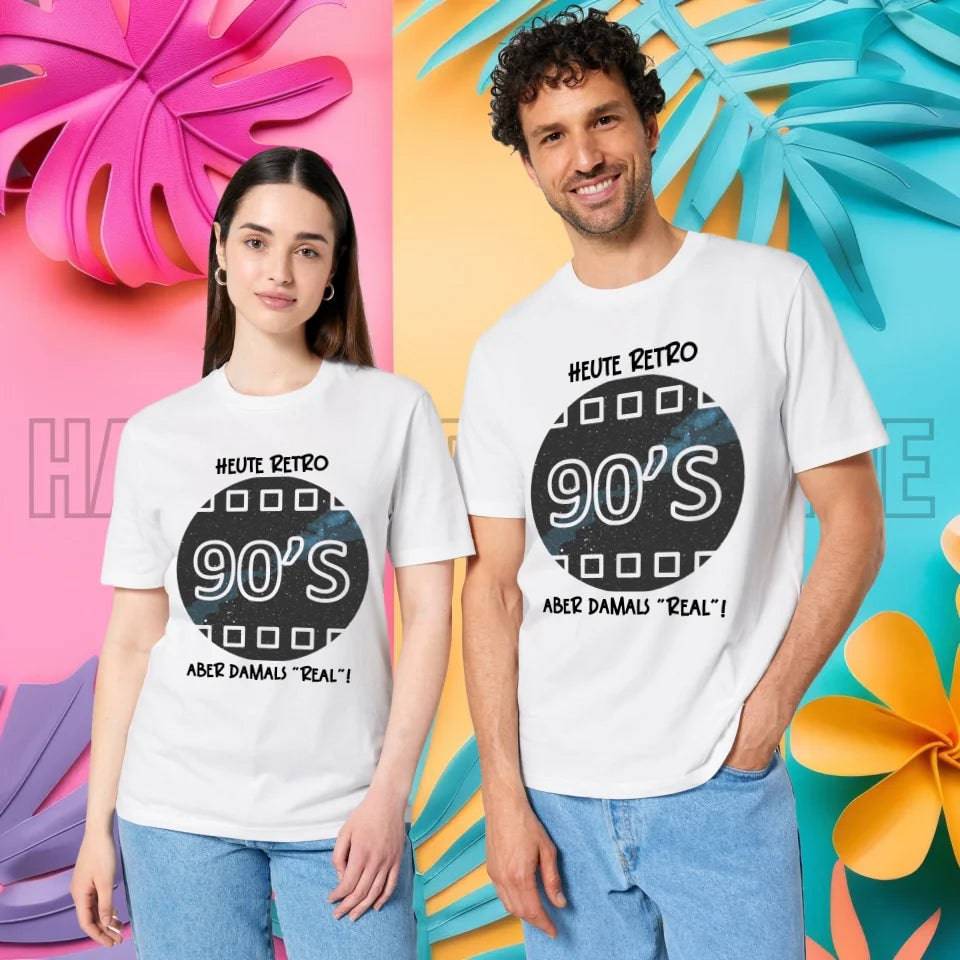 Echte Sternkarte 90s + Text • Unisex Premium T-Shirt XS-5XL aus Bio-Baumwolle für Damen & Herren • Exklusivdesign • personalisiert