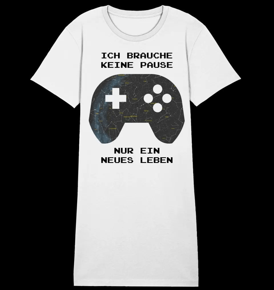 Echte Sternkarte als Controller + Text • Ladies Premium T-Shirt Kleid aus Bio-Baumwolle S-2XL • Exklusivdesign • personalisiert