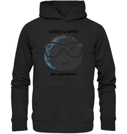 Echte Sternkarte als Emoticon mit Sonnenbrille + Text • Unisex Premium Hoodie XS-5XL aus Bio-Baumwolle für Damen & Herren • Exklusivdesign • personalisiert