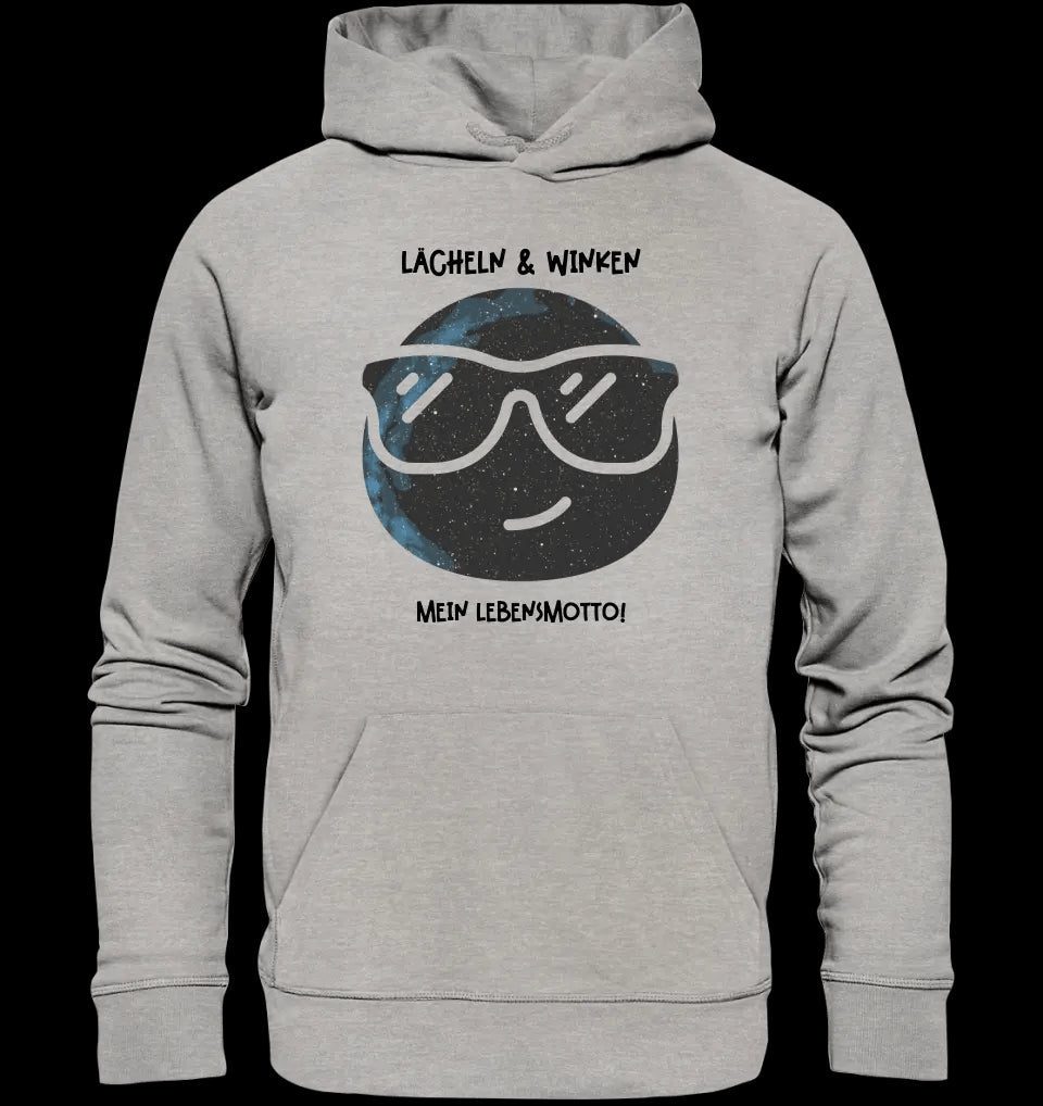 Echte Sternkarte als Emoticon mit Sonnenbrille + Text • Unisex Premium Hoodie XS-5XL aus Bio-Baumwolle für Damen & Herren • Exklusivdesign • personalisiert