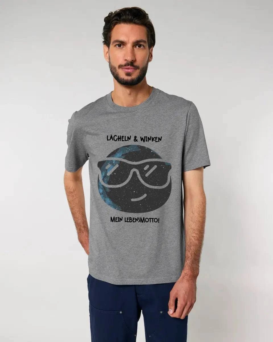 Echte Sternkarte als Emoticon mit Sonnenbrille + Text • Unisex Premium T-Shirt XS-5XL aus Bio-Baumwolle für Damen & Herren • Exklusivdesign • personalisiert