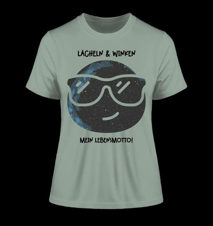 Echte Sternkarte als Emoticon mit Sonnenbrille + Text • Ladies Premium T-Shirt XS-2XL aus Bio-Baumwolle für Damen • Exklusivdesign • personalisiert